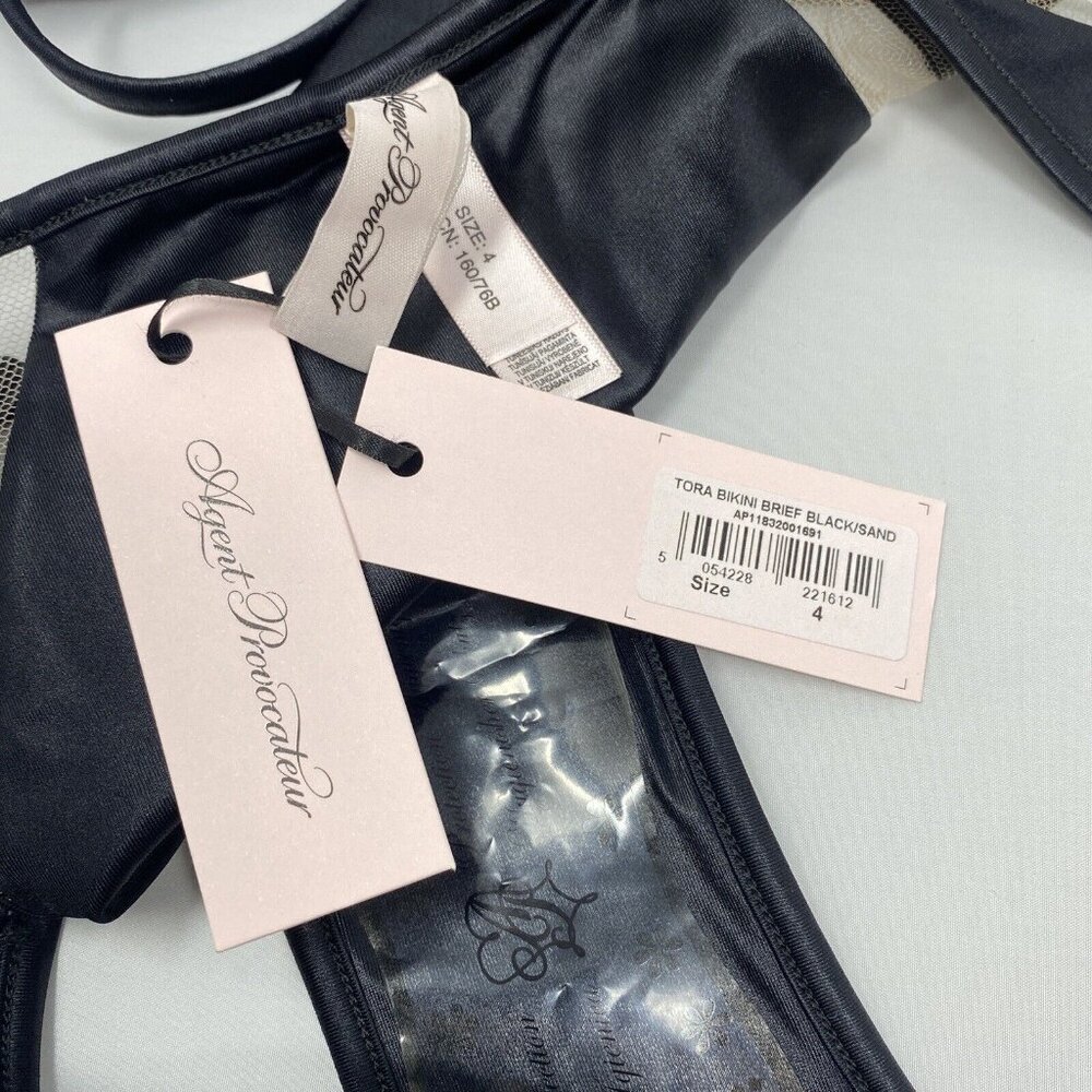 Agent Provocateur Tora Black Sand Bikini Set AP4 Large NWT - Picture 16 of 16